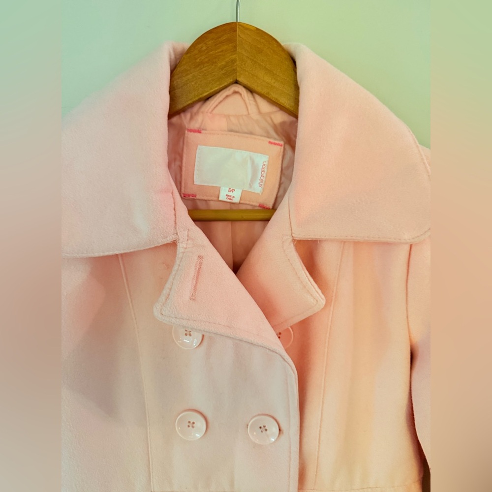 XHILARATION Juniors Double Breasted Pea Coat in Pink Size S - Picture 5 of 11